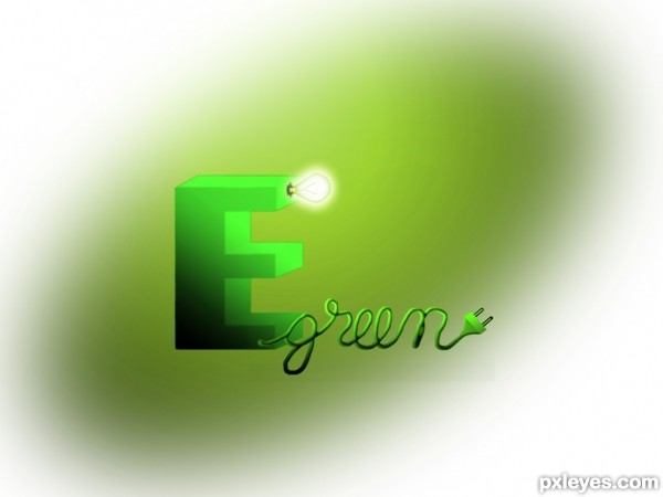 Creation of E-green logo: Final Result